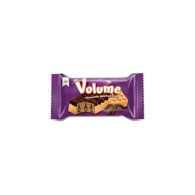 VOLUME Waffle  Kakao Kaplamalı Çikolata Soslu  Kek 40gr*24*6