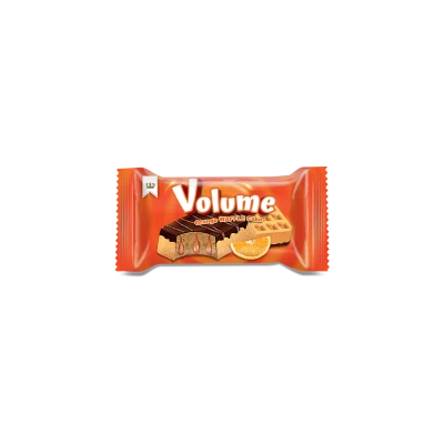 VOLUME Waffle Kakao Kaplamalı Portakal Soslu Kek 40gr*24*6