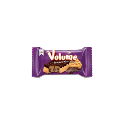 VOLUME Waffle  Kakao Kaplamalı Çikolata Soslu  Kek 40gr*24 Adet 