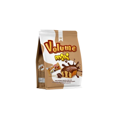 VOLUME Mini Kakao Kaplamalı Çikolata Soslu Kek 160gr (quadro poşet) 10 Adet* M.71240